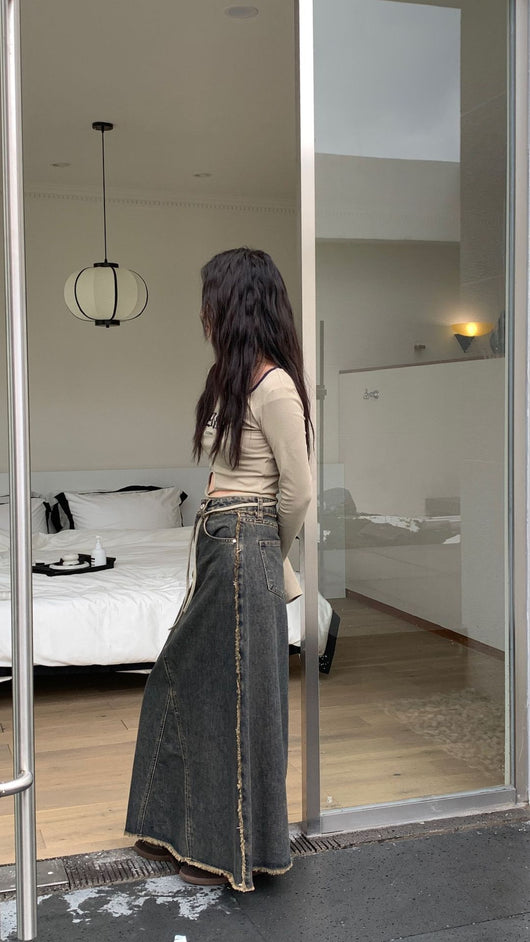 Falda Vaquera Estilo Vintage Otoño - Image 11