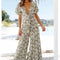 Jumpsuit Estampado con Detalle de Corbata en el Pecho