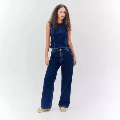 Chaleco Denim Casual sin Mangas Cintura Alta - Image 2
