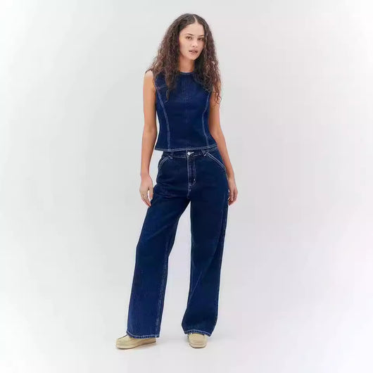 Chaleco Denim Casual sin Mangas Cintura Alta - Image 2