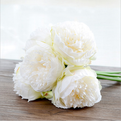 Figuritas de Novios con Flores de Peonía Artificial - Decoración de Boda - Image 7