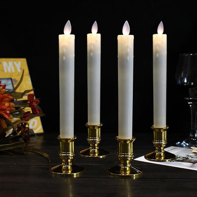 Velas LED con Base Dorada para Navidad, Bodas y Fiestas - Image 3