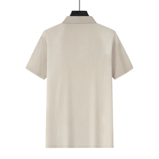 Polo Deportivo Hombre Cuello V Tejido Waffle Manga Corta Suelta - Image 45