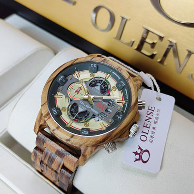 Reloj de Madera para Hombre Cuarzo Multifuncional con Esfera Luminosa - Image 6