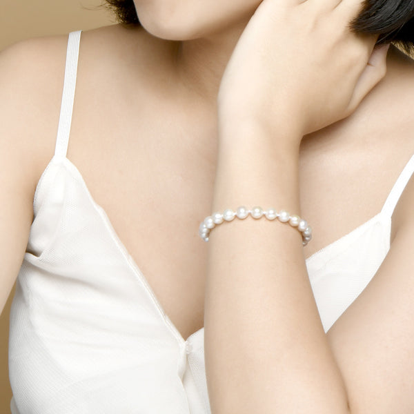 Pulsera de Plata Esterlina con Perla de Agua Dulce Natural