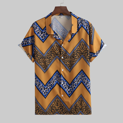 Camisa Casual Estampada con Solapa de Manga Corta - Image 11