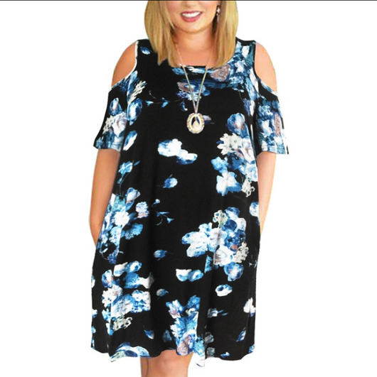 Vestido Estampado Suelto Talla Grande para Mujer - Image 3