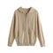 Cardigan Hoodie de Cachemira Tejida con Cierre - Hombre