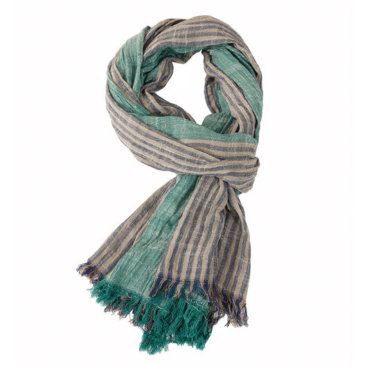 Bufanda Hombre Rayas Primavera Verano - Diseño Bicolor Versátil - Image 8
