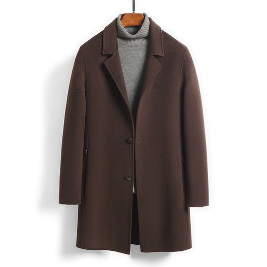Abrigo Ejecutivo de Lana Pura Corte Slim Gris Oscuro - Image 8