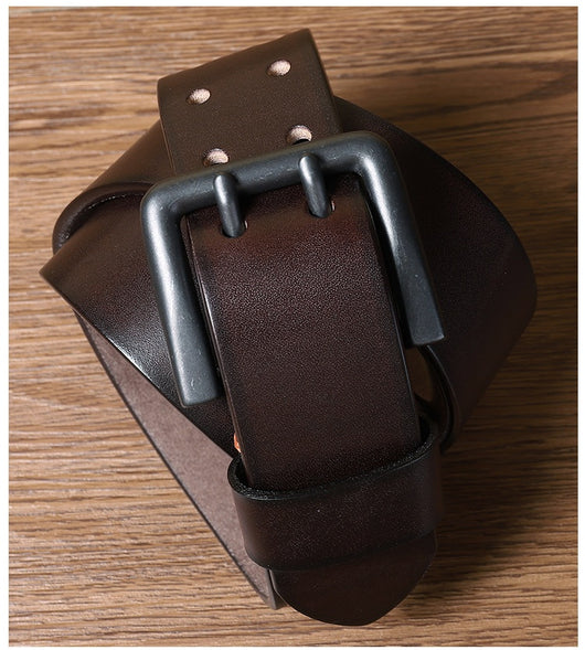 Cinturón Táctico de Cuero Genuino con Hebilla Doble para Hombre - Image 8