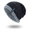 Gorro de Lana Tejido con Diseño Diagonal y Protección para Barbilla