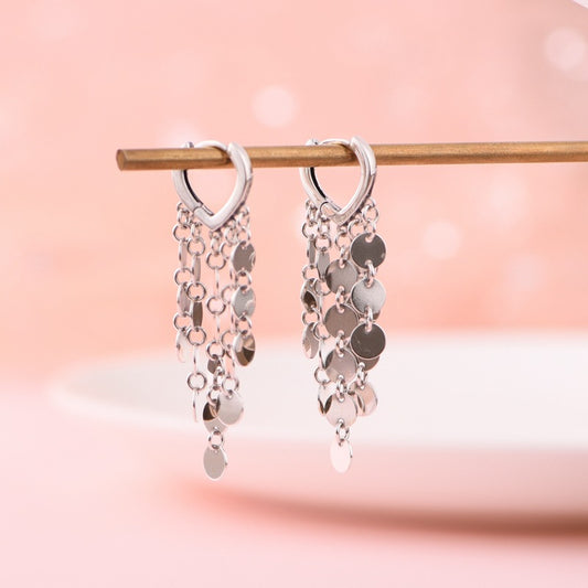 Aretes de Plata con Flecos - Diseño Elegante y Moderno - Image 2