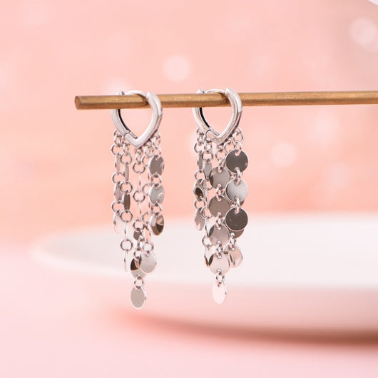 Aretes de Plata con Flecos - Diseño Elegante y Moderno - Image 2