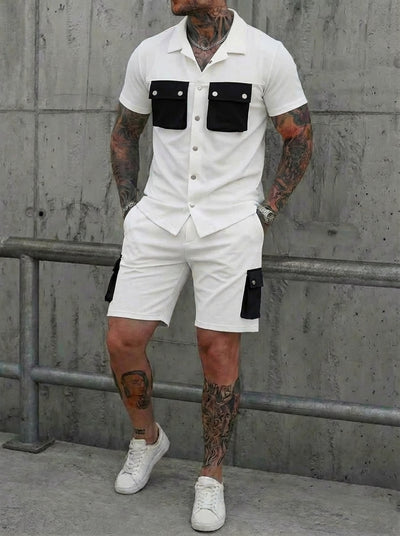 Traje Deportivo Multibolsillos con Parches para Hombre - Image 6