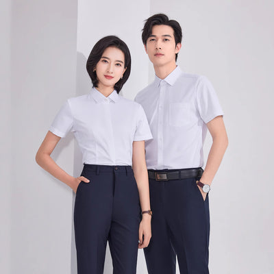 Camisa Profesional de Fibra de Bambú Blanca para Hombre - Image 14