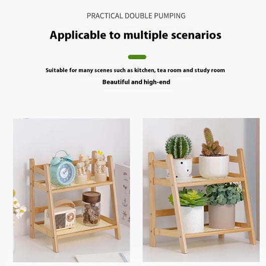 Estantería Bambú Multicapa para Habitación de Huéspedes - Image 5