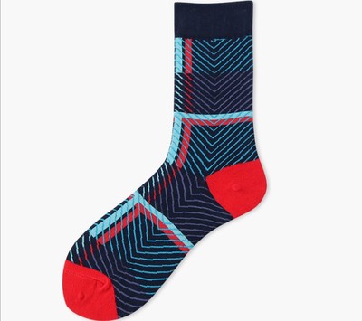 Calcetines Largos de Algodón para Mujer con Diseño Geométrico Otoñal - Image 4