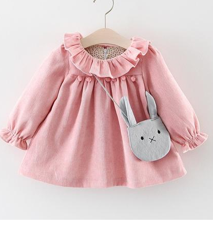 Vestido Princesa de Manga Larga para Niña - Camisa Base Elegante Primavera Otoño - Image 4