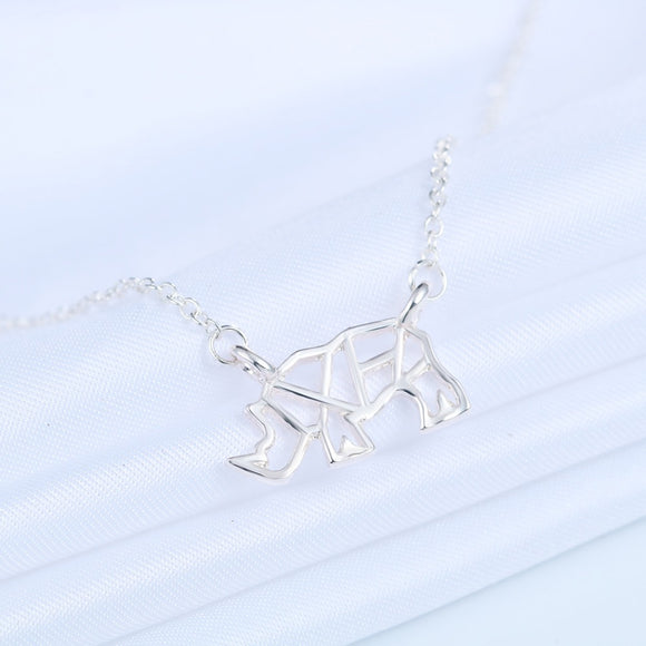 Collar Colgante Rinoceronte - Joya Animal Elegante