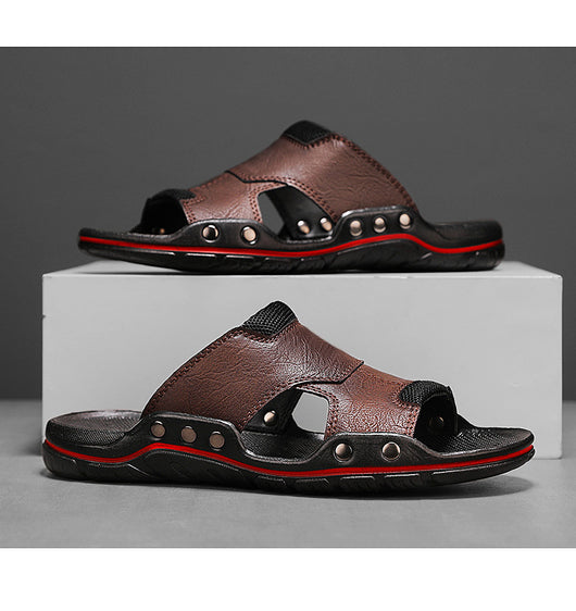 Sandalias Hombre Cuero Genuino Antideslizantes - Chanclas Outdoor Cómodas - Image 19