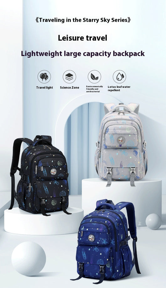 Mochila Escolar Cielo Estrellado - Diseño Moderno para Primaria y Secundaria - Image 12
