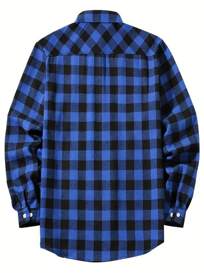 Camisa Cuadriculada Holgada de Polar para Hombre - Image 23