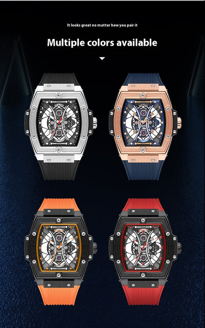Reloj Deportivo Tonneau con Correa de Silicona y Esfera Luminosa - Image 12