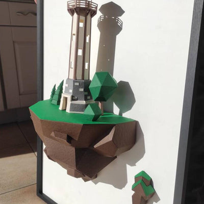 Faro de Isla 46cm - Modelo de Papel Decorativo para Pared - Image 2