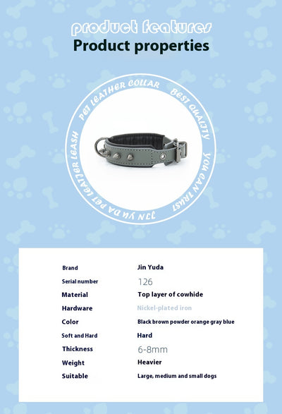Collar de Cuero para Perro con Bandana Ajustable - Image 12
