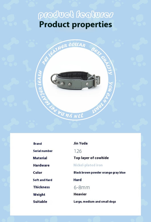 Collar de Cuero para Perro con Bandana Ajustable - Image 12