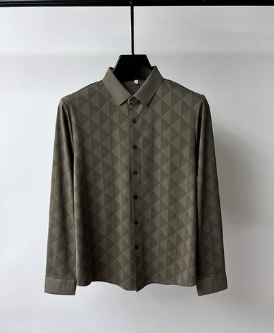 Camisa Manga Larga Ice Silk Slim Fit para Hombre - Image 10