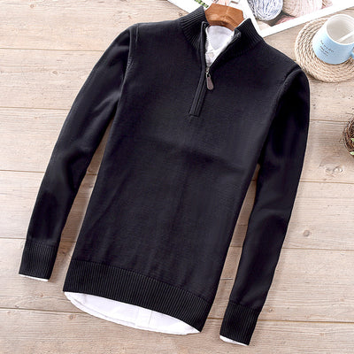 Suéter Slim Fit Talla Grande en Lana Merino - Manga Larga