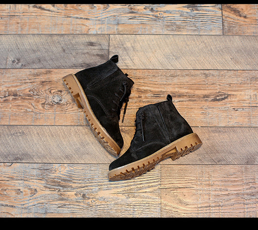 Botas Martin Militares para Niños y Adolescentes - Estilo Negro Clásico - Image 6