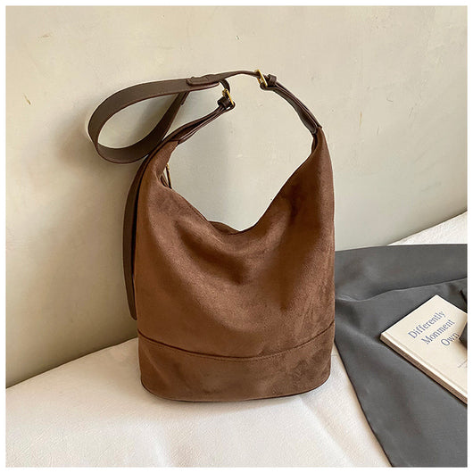 Bolsas Bucket de Ante Vintage para Mujer - Image 8