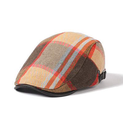 Gorra de Cuadros Artística de Algodón Retro - Image 2