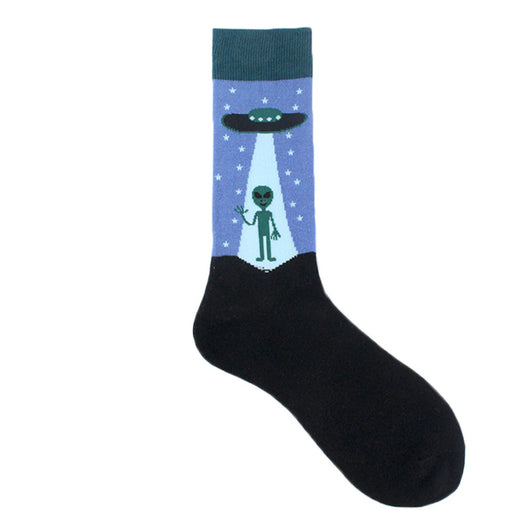 Calcetines de Algodón Estilo Universo Alien para Hombre - Image 21