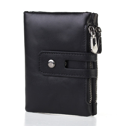 Billetera de Cuero Encerado para Hombre con Doble Cierre y Protección Antirrobo - Image 6