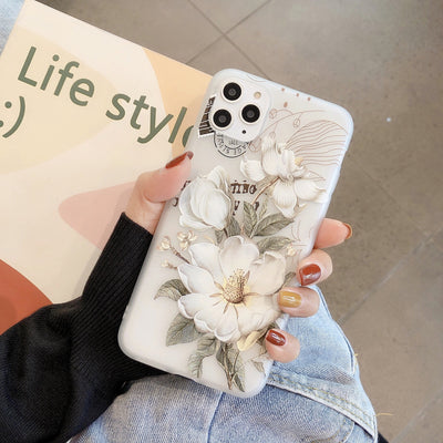 Funda Floral Transparente Creativa para Celular - Image 3