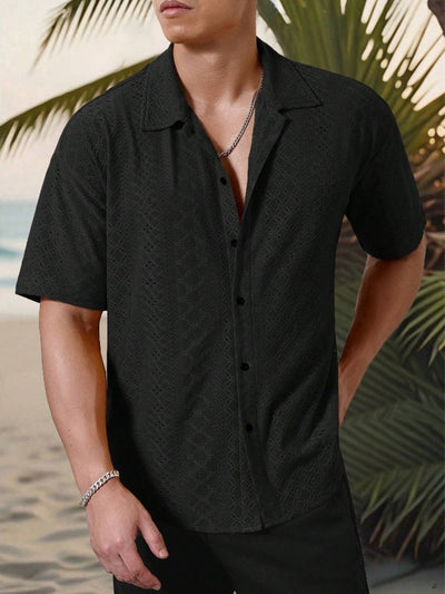 Camisa Casual Hombre con Tejido Calado Jacquard - Image 17