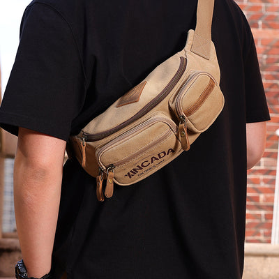 Bolsa de Pecho Canvas con Correa Ajustable para Aventuras