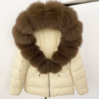 Chaqueta Acolchada Corta Ajustada para Mujer con Forro de Piel - Image 28