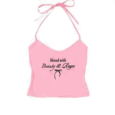 Top Halter con Estampado de Moño y Tirantes Finos - Image 11