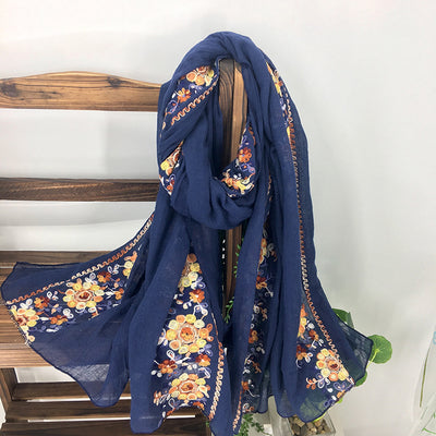 Pañuelo Bordado de Algodón y Lino - Image 8