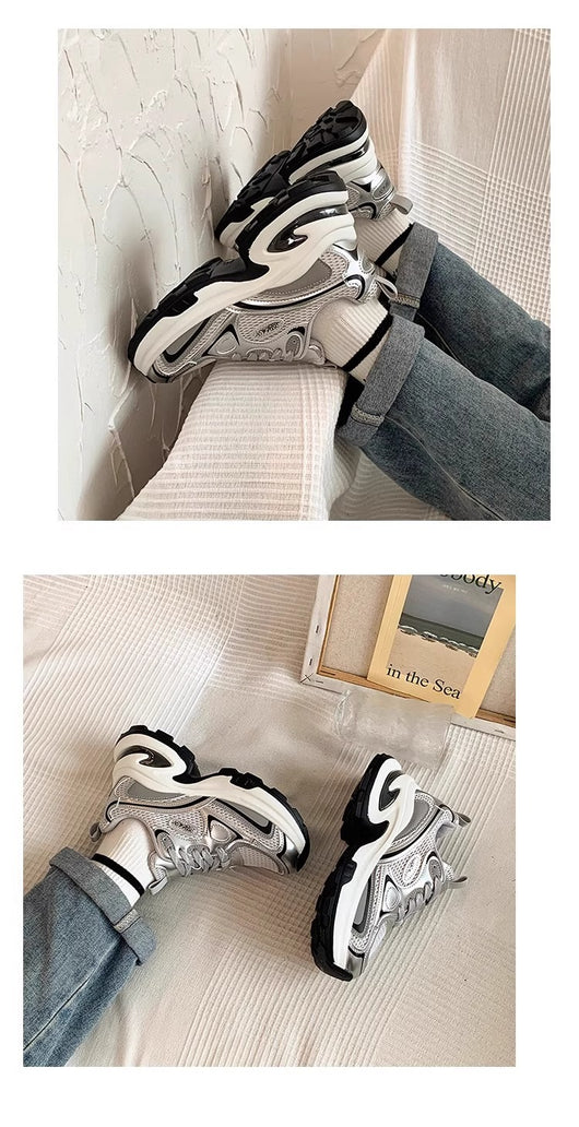 Tenis Plataforma Respirable para Mujer - Zapatillas Chunky con Altura Aumentada - Image 6