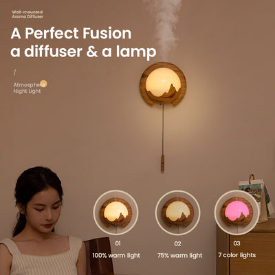 Difusor de Aroma Mural 150ml con Luz Nocturna, Humidificador Inteligente Silencioso y Control Remoto - Image 3