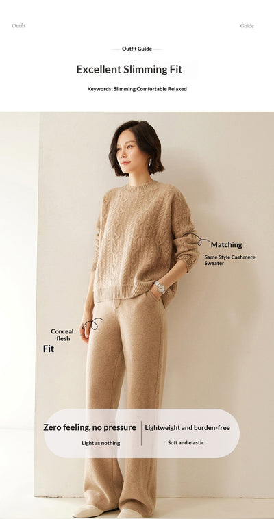 Pantalones de Cashmere Anchos de Cintura Alta - Diseño Elegante y Favorecedor - Image 12