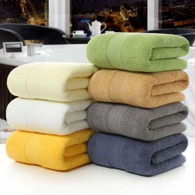Toalla de Baño de Algodón Grueso Colores Lisos