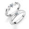 Anillo de Plata para Parejas - Alianza de Compromiso Unisex