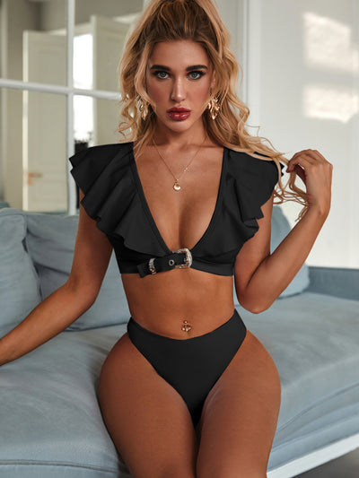 Bikini Volantes Sexy con Abertura - Traje de Baño Moderno para Mujer - Image 3